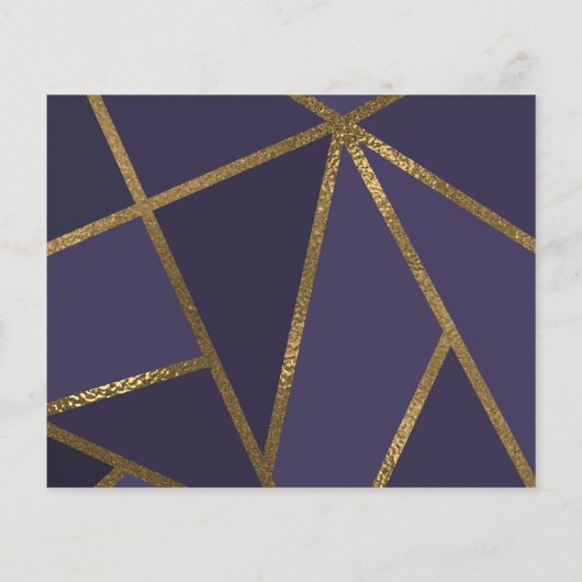 Eggplant Lila Gold Bronze Geometric Rett Datum (Rückseite)