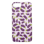 Eggplant Lila Pflanzenmuster Case-Mate iPhone Hülle (Rückseite)