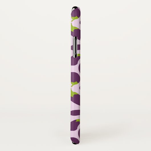 Eggplant Lila Pflanzenmuster Case-Mate iPhone Hülle (Hinten/Rechts)