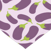 Eggplant Lila Pflanzenmuster Großer Tischläufer (Ecke)