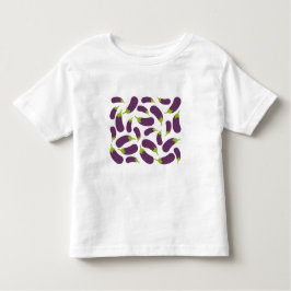 Eggplant Lila Pflanzenmuster Kleinkind T-shirt
