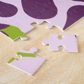 Eggplant Lila Pflanzenmuster Puzzle (Seite)