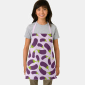 Eggplant Lila Pflanzenmuster Schürze (Insitu)