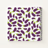 Eggplant Lila pflanzliches Lederrezept Notizblock (Rückseite)