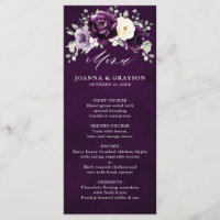 Eggplant Lila Pflaume Elfenbein Weiße Blütenhochze