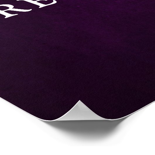 Eggplant Lila Plum Boho Probe Dinner Willkommen Poster (Ecke)