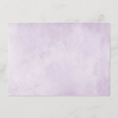 Eggplant Lila Plum Elfenbeinblütenhochzeit Begleitkarte (Rückseite)