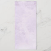 Eggplant Lila Plum Elfenbeinblütenhochzeit Menükarte (Rückseite)