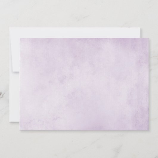 Eggplant Lila Plum Elfenbeinblütenhochzeit Save The Date (Rückseite)