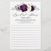 Eggplant Lila Plum Elfenbeinwein, der ich spiele (Vorderseite)