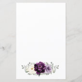 Eggplant Lila Plum Ivory Brautparty Bingo (Rückseite)