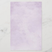 Eggplant Lila Plum Ivory Floral Wedding Menu (Rückseite)