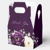 Eggplant Lila Plum Ivory Weißes Brautparty Geschenkschachtel (Geöffnet)