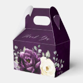 Eggplant Lila Plum Ivory Weißes Brautparty Geschenkschachtel (Vorderseite)
