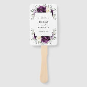 Eggplant Lila Plum Ivory White Wedding Program H Fächer (Vorderseite)