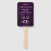 Eggplant Lila Plum Ivory White Wedding Program H Fächer (Rückseite)