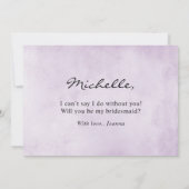 Eggplant Lila Plum Werden Sie meine Bridesmaid Einladung (Rückseite)