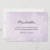 Eggplant Lila Plum Werden Sie meine Trauzeugin sei Einladung (Rückseite)