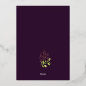 Eggplant Lila Ranunculus floral Folieneinladung (Rückseite)