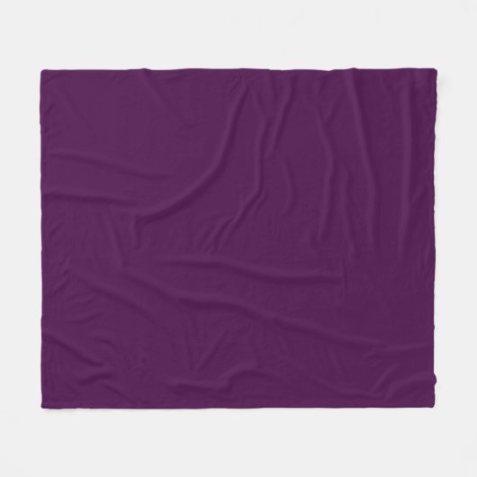 Eggplant Lila Solid Color Fleecedecke (Vorderseite (Horizontal))