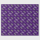 Eggplant Lila Starfish Weihnachtswackelpapier Geschenkpapier (Flach)