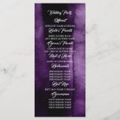 Eggplant Lila- und Gold-Glitzer-Hochzeitsprogramme Programm (Rückseite)