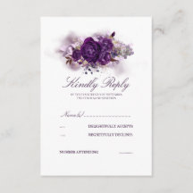 Eggplant Lila Wasserfarben Hochzeitswetter