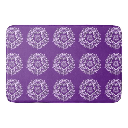 Eggplant Mandala Badematte (Vorderseite)