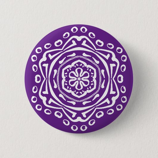 Eggplant Mandala Button (Vorderseite)