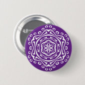 Eggplant Mandala Button (Vorne & Hinten)
