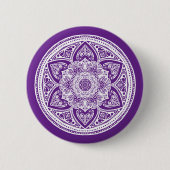 Eggplant Mandala Button (Vorderseite)