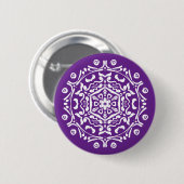 Eggplant Mandala Button (Vorne & Hinten)