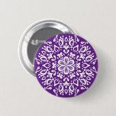 Eggplant Mandala Button (Vorne & Hinten)