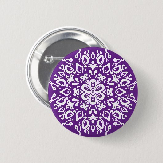 Eggplant Mandala Button (Vorne & Hinten)