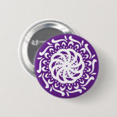 Eggplant Mandala Button (Vorne & Hinten)