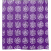 Eggplant Mandala Duschvorhang (Vorderseite)