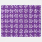 Eggplant Mandala Fleecedecke (Vorderseite (Horizontal))