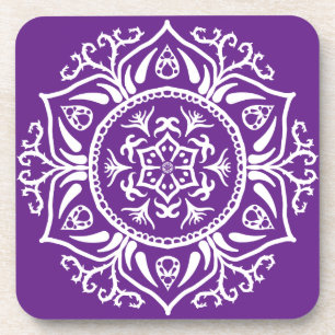 Eggplant Mandala Getränkeuntersetzer