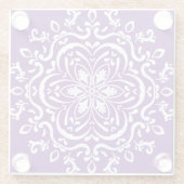 Eggplant Mandala Glasuntersetzer (Rückseite)