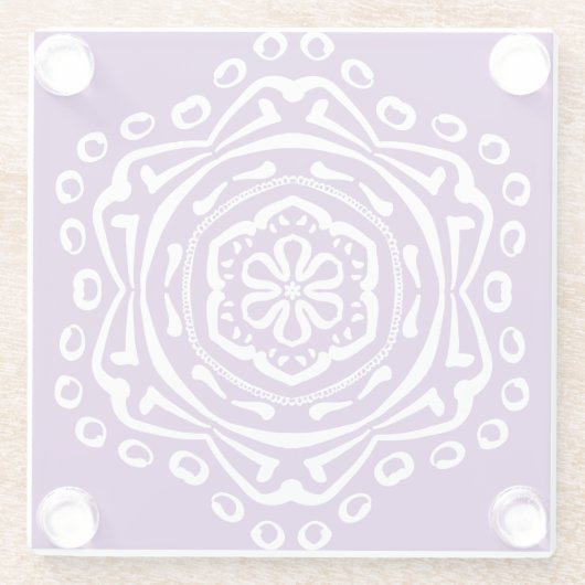 Eggplant Mandala Glasuntersetzer (Rückseite)