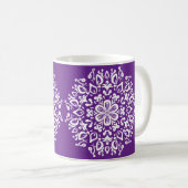 Eggplant Mandala Kaffeetasse (VorderseiteRechts)