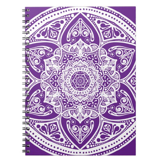 Eggplant Mandala Notizblock (Vorderseite)