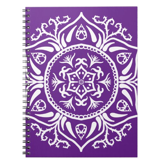Eggplant Mandala Notizblock (Vorderseite)