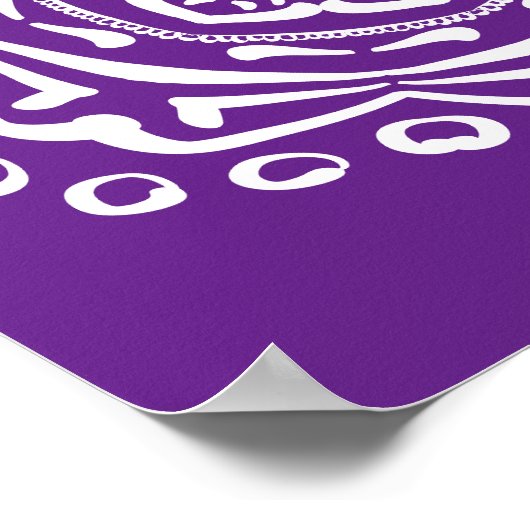 Eggplant Mandala Poster (Ecke)