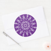 Eggplant Mandala Runder Aufkleber (Umschlag)
