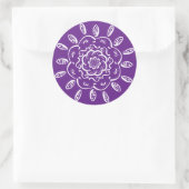 Eggplant Mandala Runder Aufkleber (Tasche)