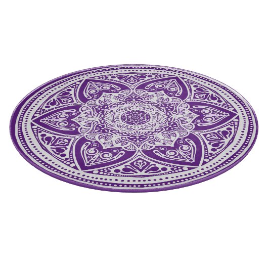 Eggplant Mandala Schneidebrett (Ecke)