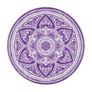 Eggplant Mandala Schneidebrett
