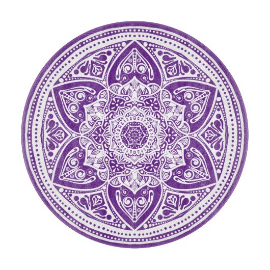 Eggplant Mandala Schneidebrett (Vorderseite)