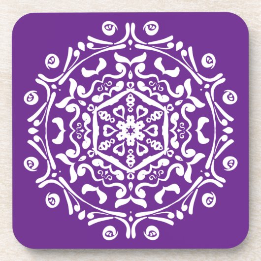 Eggplant Mandala Untersetzer (Vorderseite)